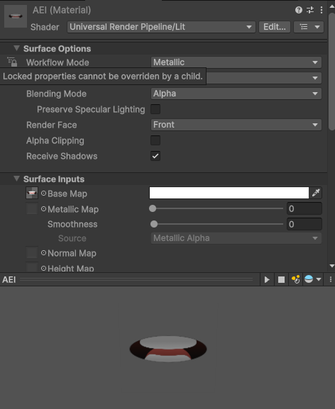 AEI material settings for transparent textures
