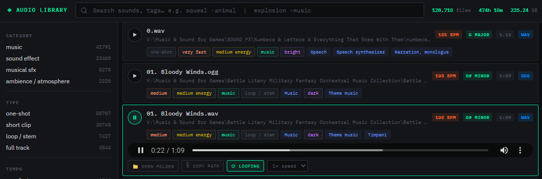 Loop and speed controls