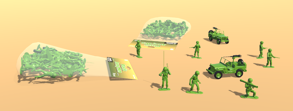 Final demo scene look in the Built-in Render Pipeline
